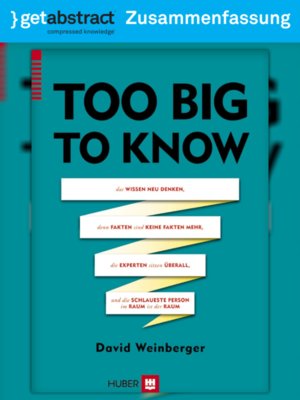 cover image of Too big to know (Zusammenfassung)